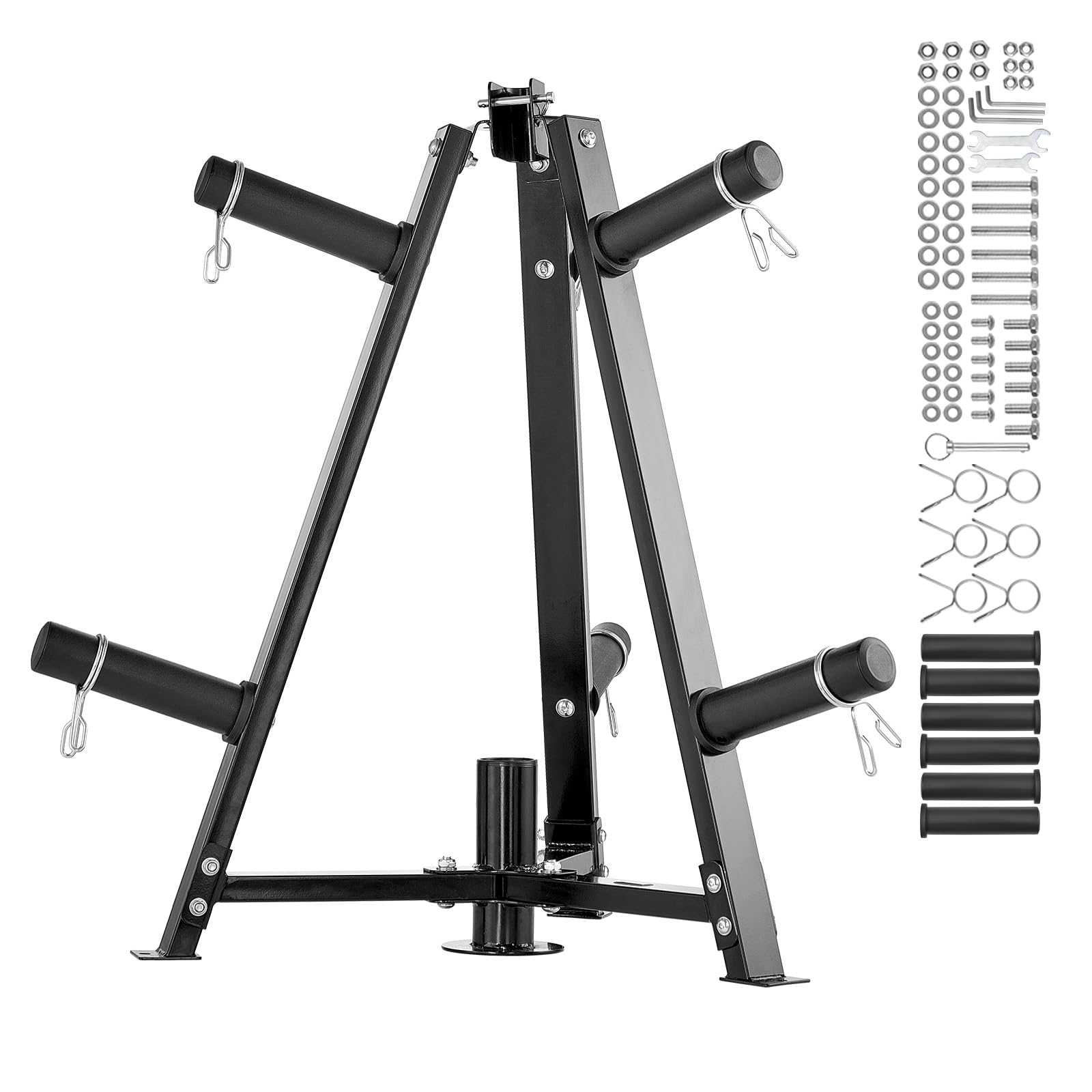 VEVOR Hantelscheibenständer, Hantelscheibenbaum für 2-Zoll-Hantelscheiben, Standard-Hantelscheibenbaum, 300 lbs Tragkraft, Gewichtsaufbewahrungshalter, Home-Gym-Langhantelständer-Aufbewahrungsständer