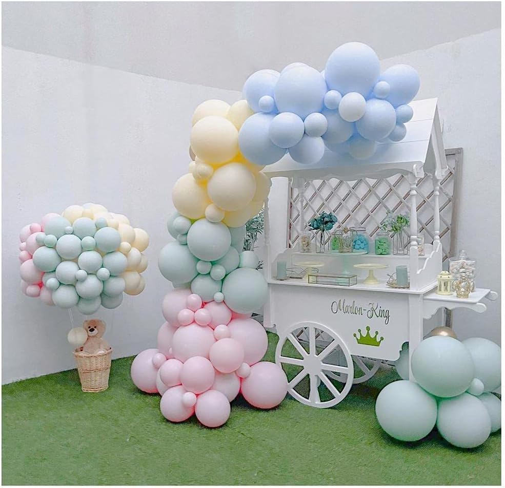 100pcs 10inch Party Pastel Balloons, Macaron Pastel Colour Latex Balloons Candy Color Balloons for Wedding Graduation Party Decoration Baby Birthday Party