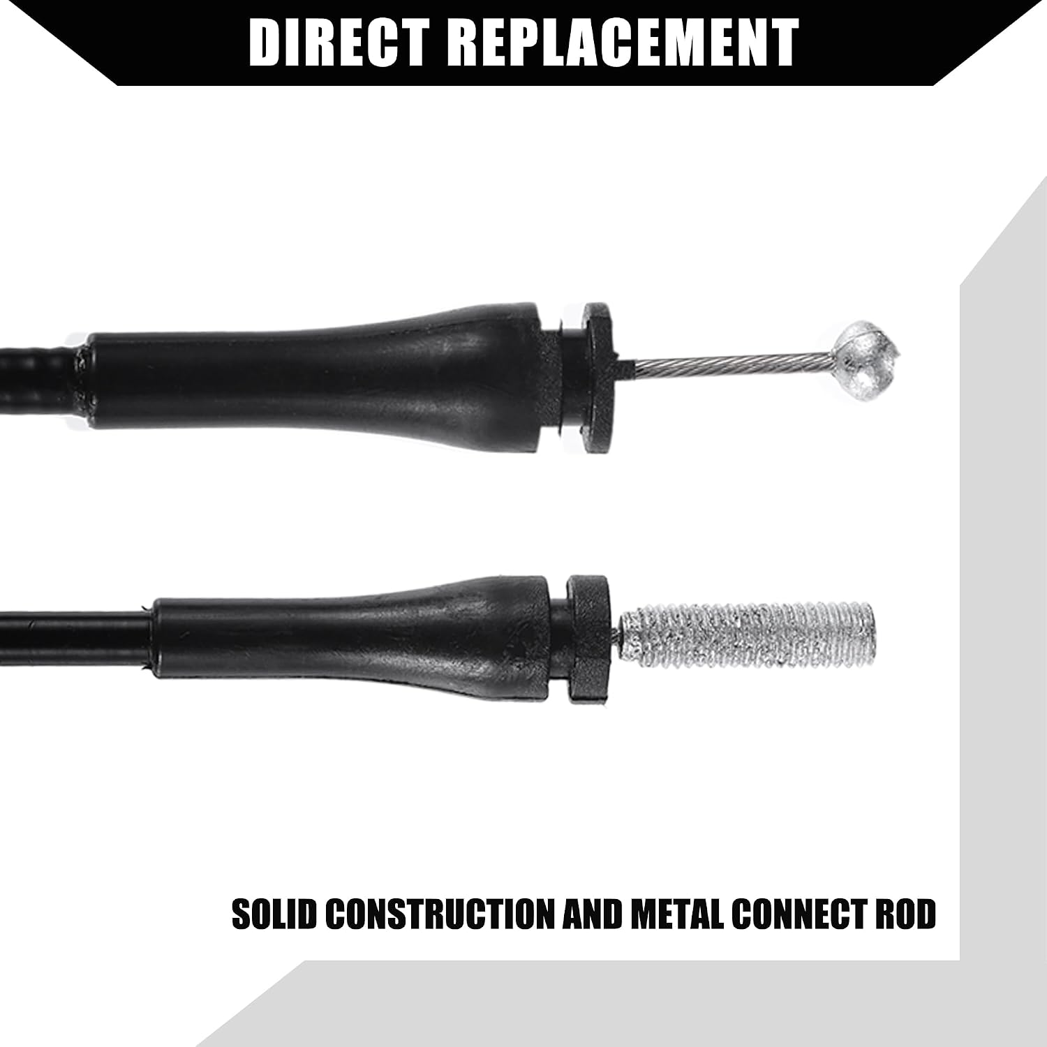 NO. 6C3Z-28264A01-A Car Door Latch Release Cable Extended Cab for Ford F250 F350 F450 F550 Super Duty 99-07 / Rear Door Upper Lower Left Right Door Latch Lock Cable / 1 Set/Black