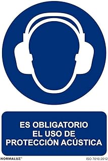 Señal Es Obligatorio El Uso De Protección Acústica PVC Glasspack 0,7mm 21x30 cm | NORMALUZ - RD20015