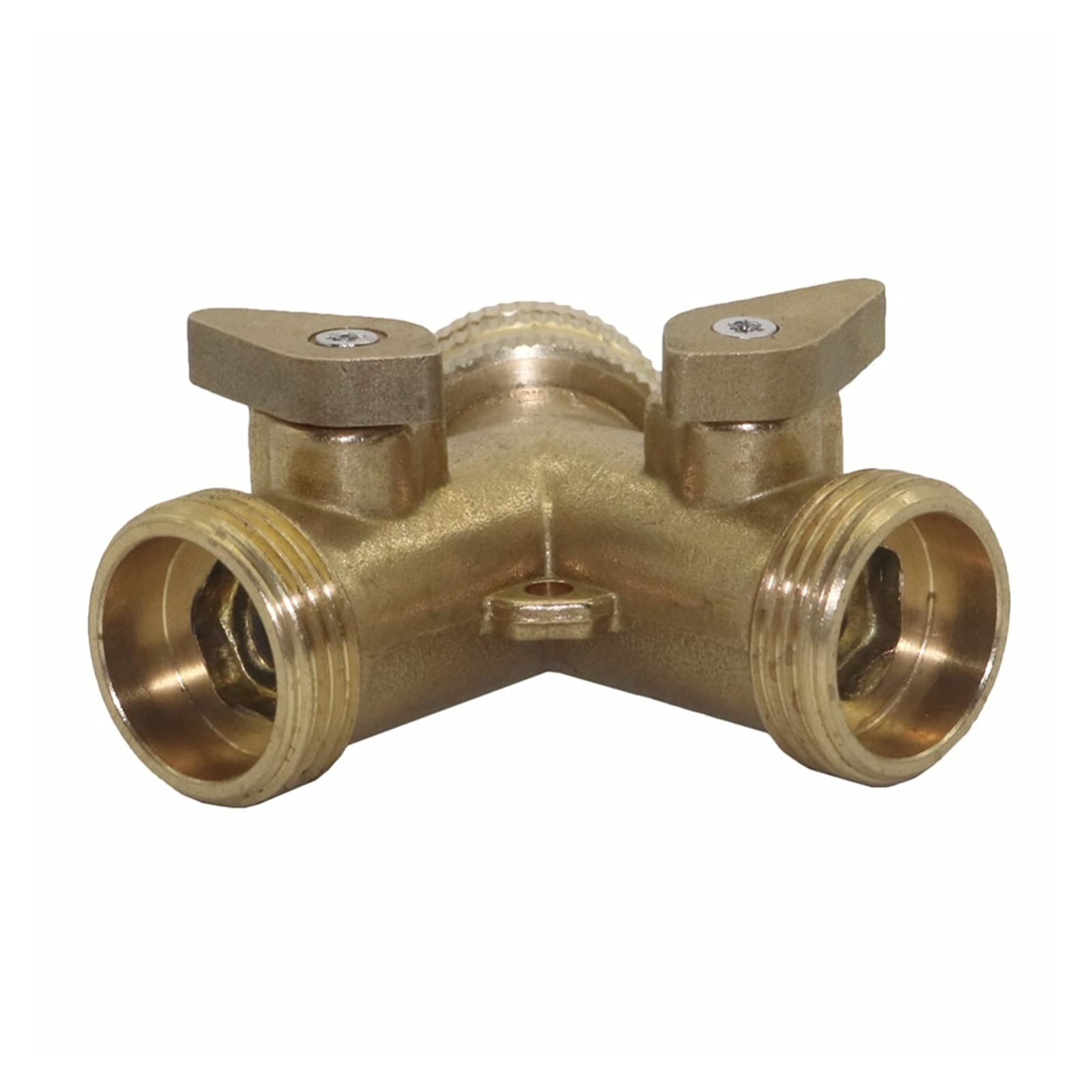 Garden Plumbing Faucet Connector 2-Way Y Valve Water Connector 1/2" and 3/4' Female Threaded Joint Garden Irrigation Fittings