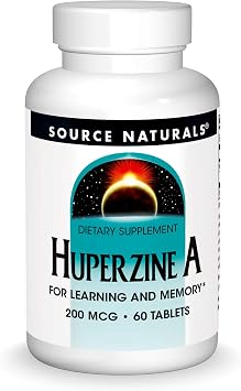 المصدر Naturals Huperzine A 200 mcg للتعلم والذاكرة - 60 جهاز لوحي   