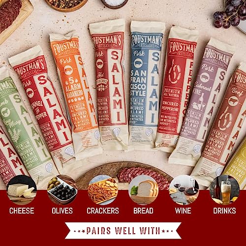 Foustman's Salami (Cabernet Wine) Artisanal, Nitrate-Free, Naturally Cured #TOP3