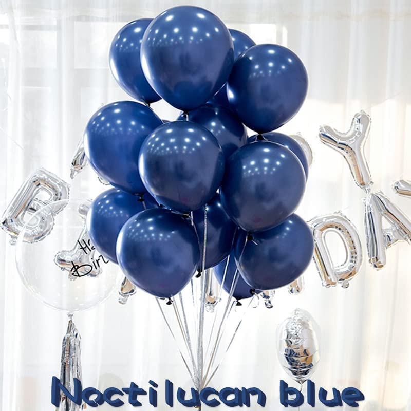 Image of Navy Blue Retro Balloons 50 Pcs, Balloon Arch Kit Garland for Birthday, Baby Shower, Anniversary, Welcome Baby, Party Decoration Supplies | AR Giftzadda (Navy Blue)