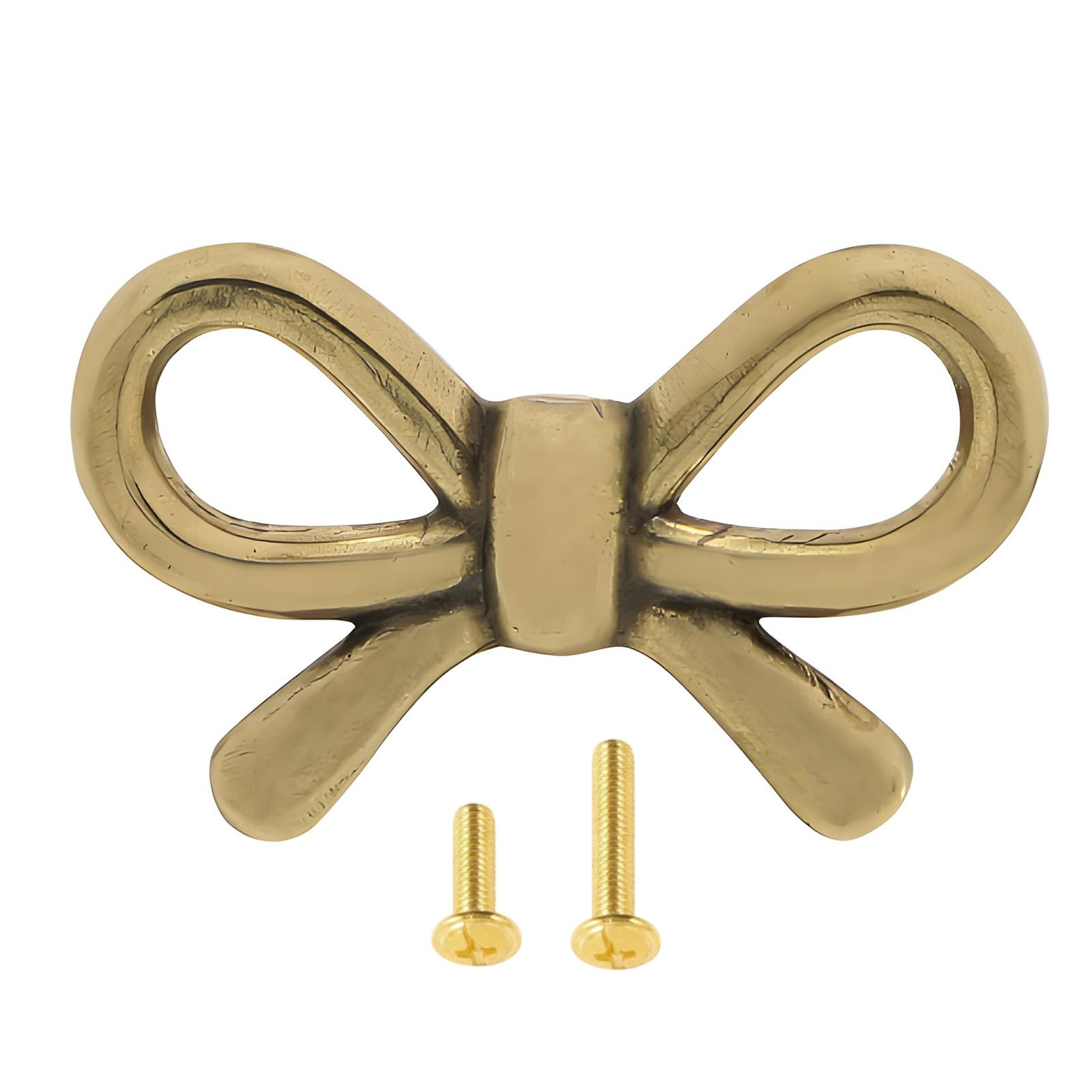 Xjdzineq Unique Wardrobe Knob Brass Cabinet Drawer Handle Cupboard Pulls Bowknot Shape Furniture Decoration Bowknot Shape Drawer Handles Dressers Replacement