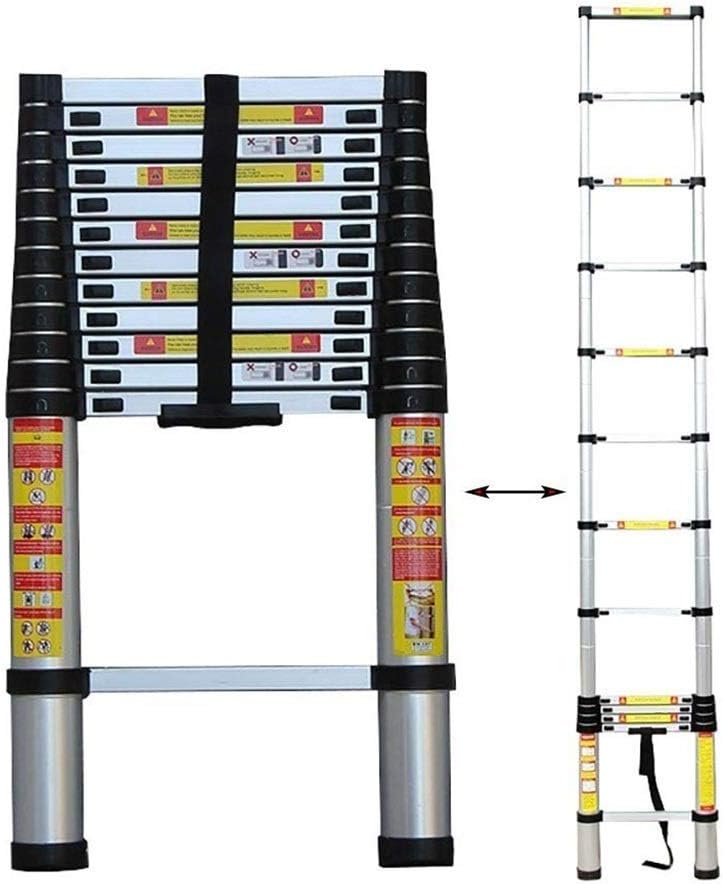 Outdoor Ladder,Ladders，Telescopic Ladder,Folding Ladder Aluminium Telescopic Extension Portable 150Kg Max Capacity,Large Muti-Purpose Loft Step Ladders,1.4M/4.6Ft,1.4M/4.6Ft