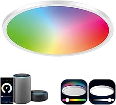 Wiby Plafoniera Led Soffitto Intelligente Dimmerabile, 36WLampadario Alexa LED Soffitto RGB con APP, Compatibile con Alexa e App，per Camera da Letto, Bagno, Cucina (1 unità)