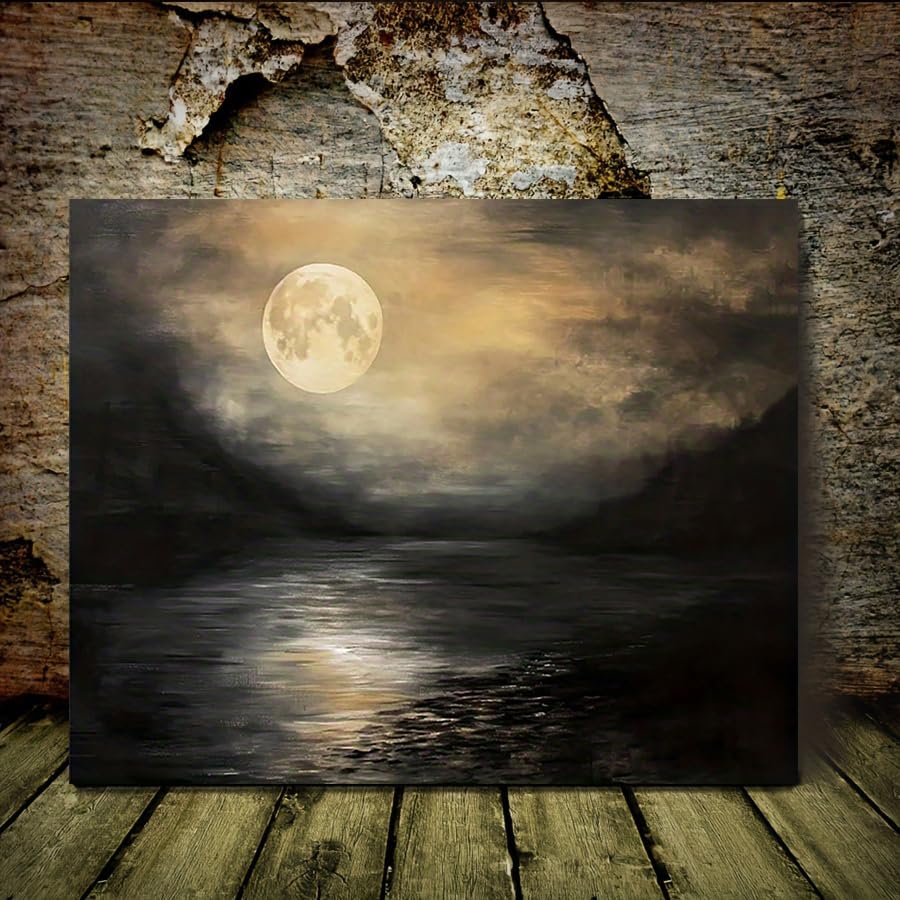 Toile imprimée Nuit au clair de lune sensation de sérénité