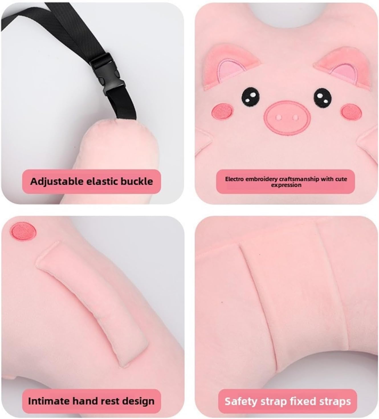 Kid Car Neck Pillow with Seat Belt for Comfortable Naps(A-2l)