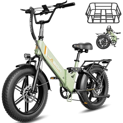 Jasion X Hunter PRO/ST Electric Bike for Adults,1800/1400W Peak 20''Fat Tire Foldable E Bikes,Folding Ebike Up to 80/70 Miles Range 30 MPH,720/624WH Removable Battery,Certified by UL2849