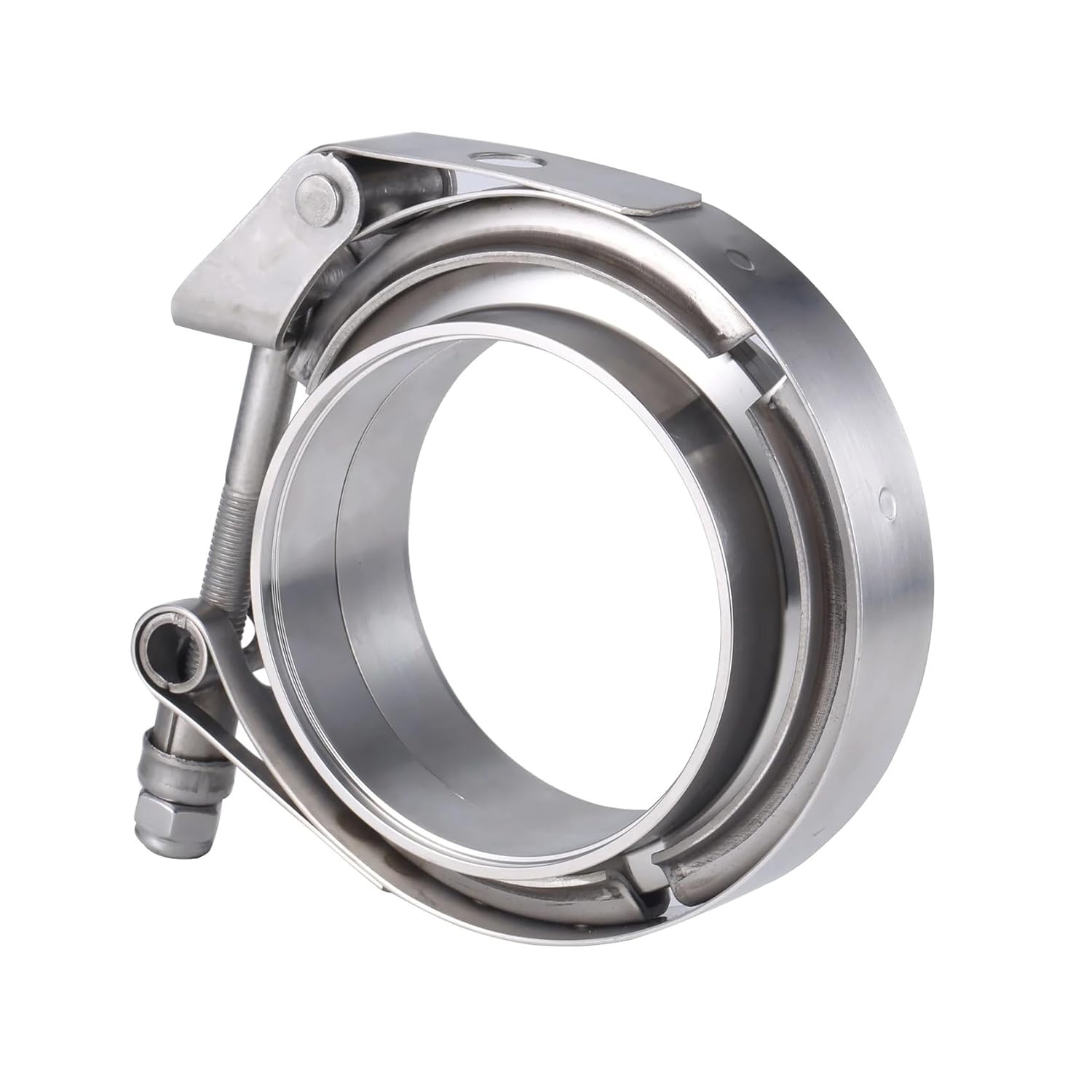 Stainless Steel 2.5" 3" 4" Release V Band Clamps 63mm 76mm Turbo Exhaust Pipe Clamps Male Female V Clamps Kits(38mm 1.5 inch)