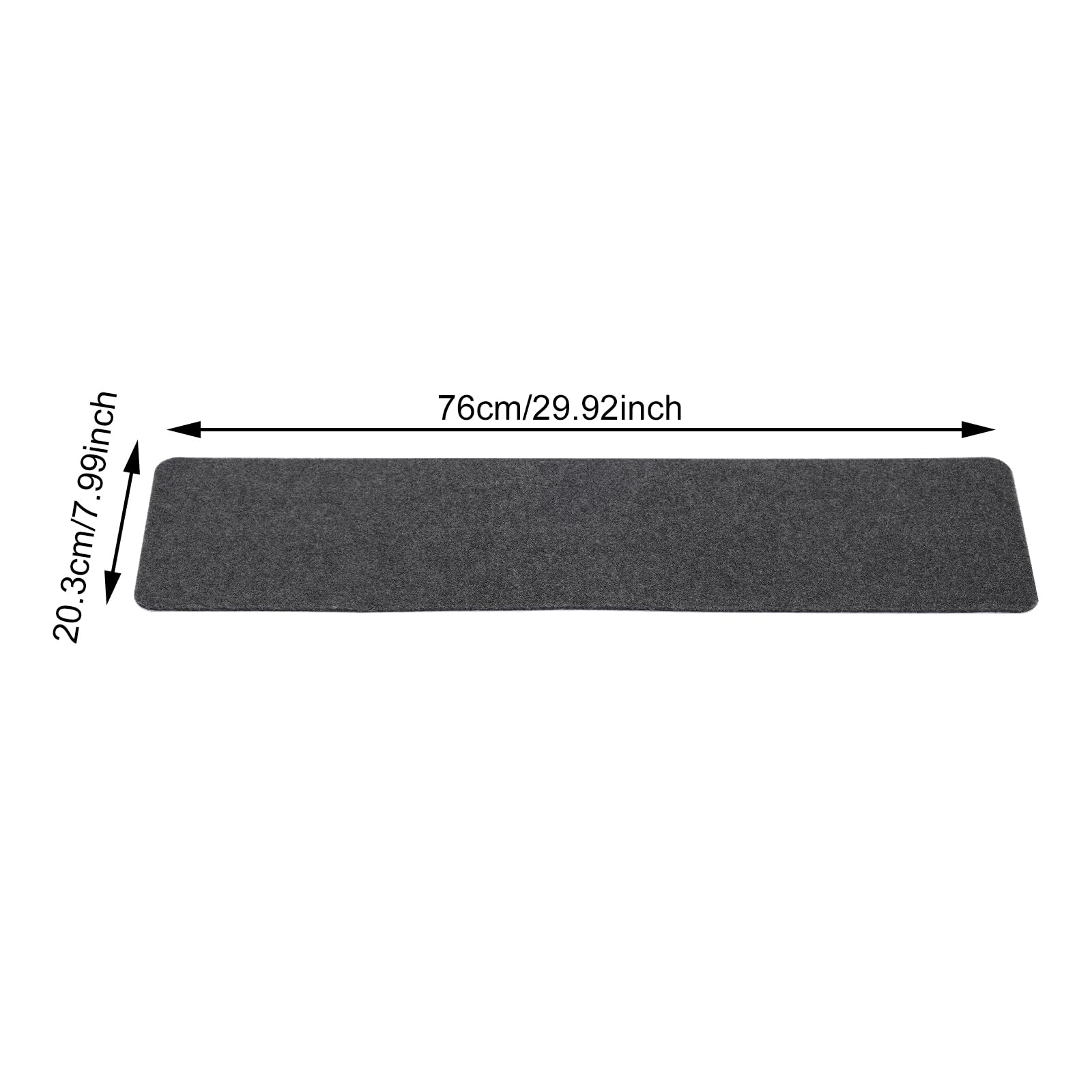 Stufenmatten, 15pcs Treppenstufen Treppenteppich, Anti-Rutsch Treppen Stufenmatten, Stufenschutz Stufenteppich für Holztreppen, Steintreppen, gestrichenen Treppen (Grau, 20.3 * 76cm)