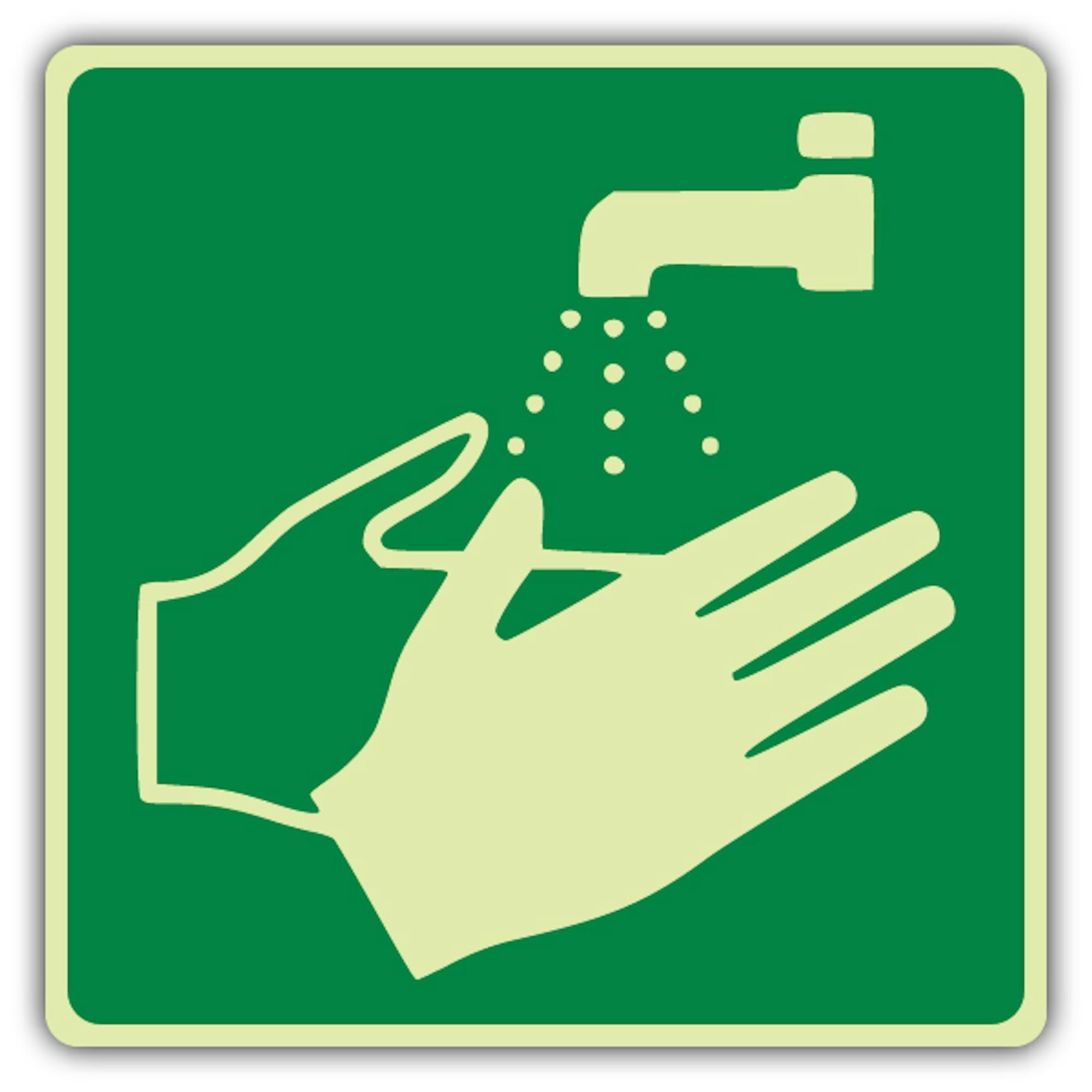 V Safety Panneau de sécurité pour lavage des mains 300 x 300 mm