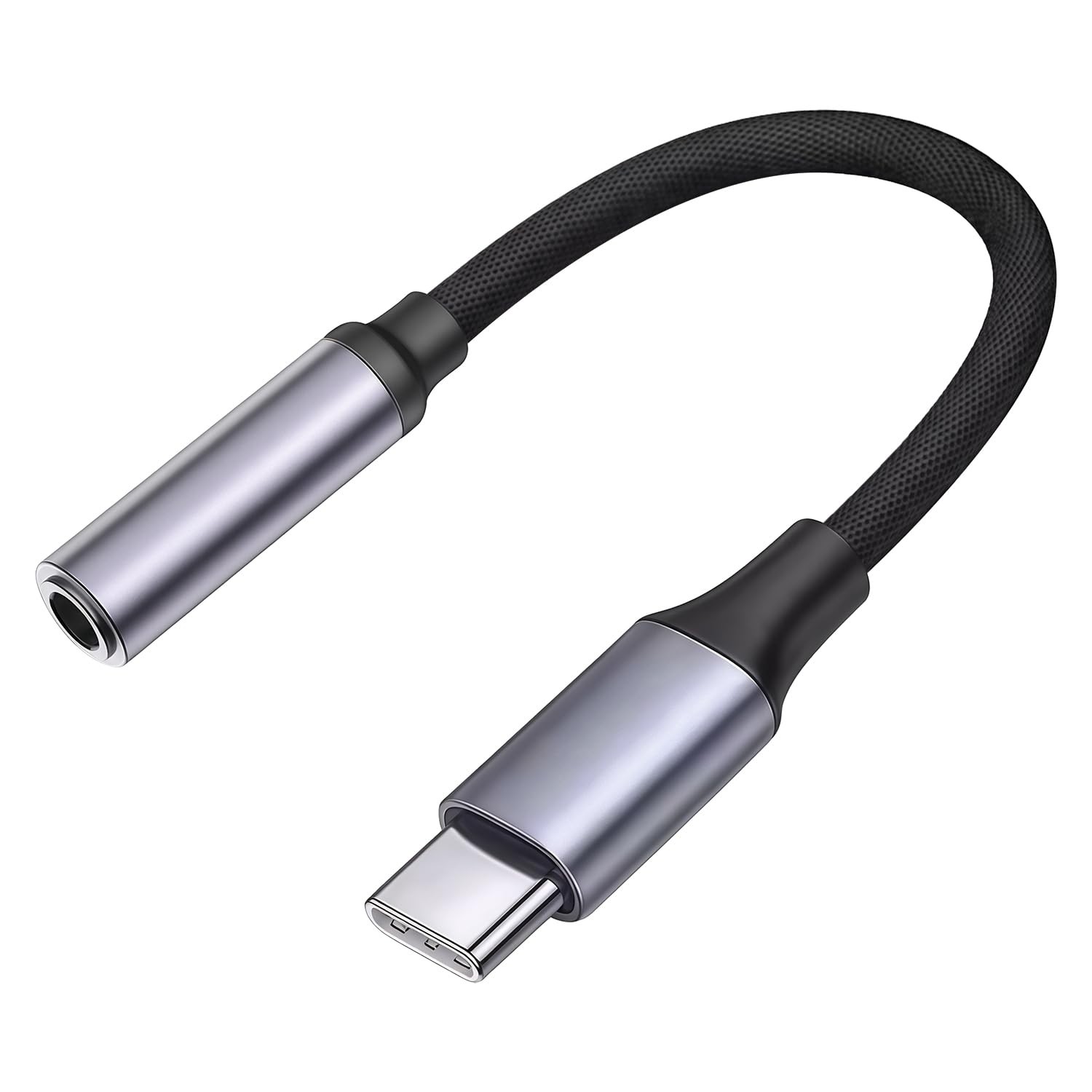 【MFi認証品】 イヤホンジャック変換タイプc 3.5mm変換タイプc DAC搭載 24bit/96KHz対応 高耐久性ケーブル 音量コントロール ロスレス音質 通話と音楽再生 ナイロン編みイヤホンケーブル iPhone17/16/15/iPad Pro/Android/Type Cなど機器に適用