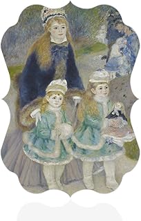 Fastasticdeals Vertical Home Decor Wall Sign Mother and Child F Renoir Artwork Art Picture Frame Benelux Shape 8x12Inches