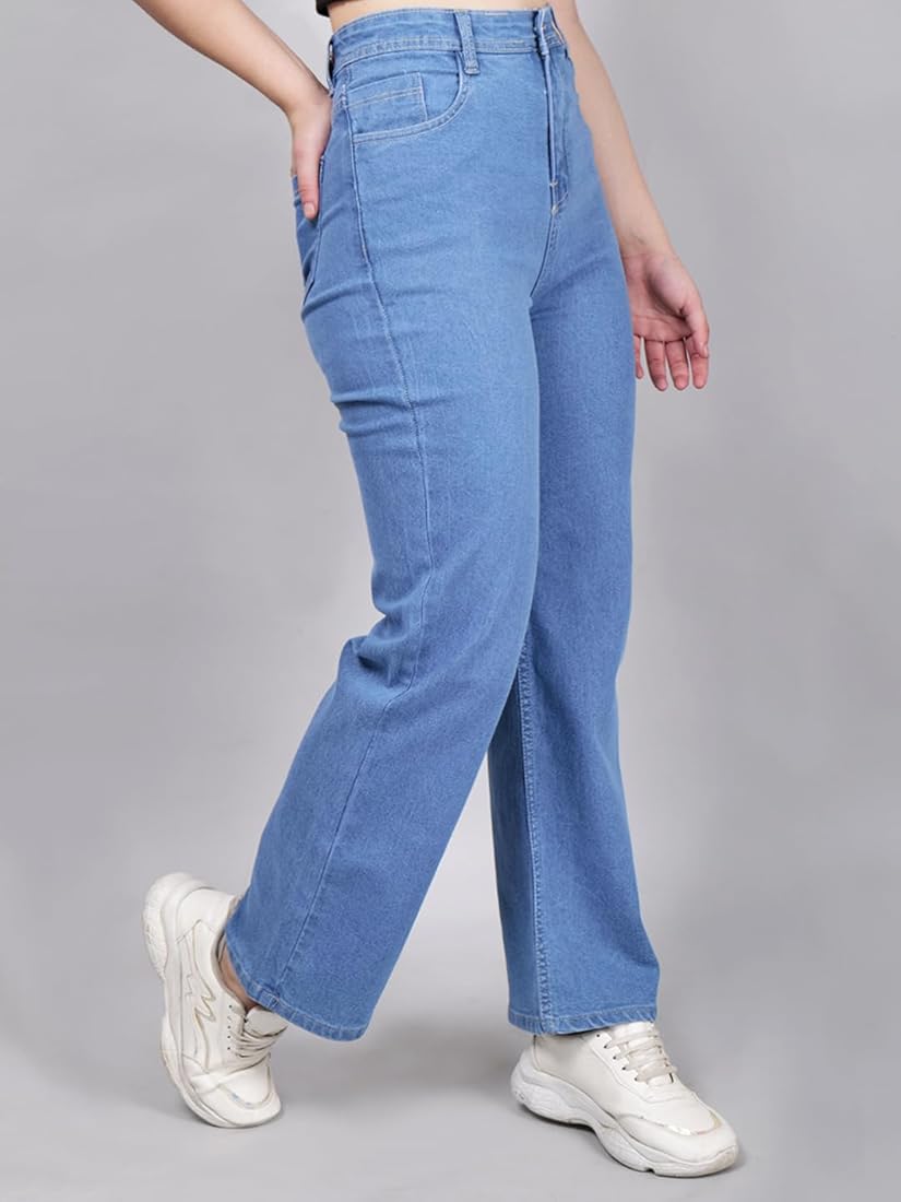 Buy ZXN Clothing Slim Women's Denim High Rise Reguler Fit Light