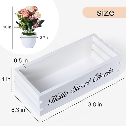 Miniatura 2 de Hello Sweet Cheeks Caja de decoración de baño, caja de decoración de baño VOOWO Nice Butt, divertido soporte de papel higiénico, caja de papel