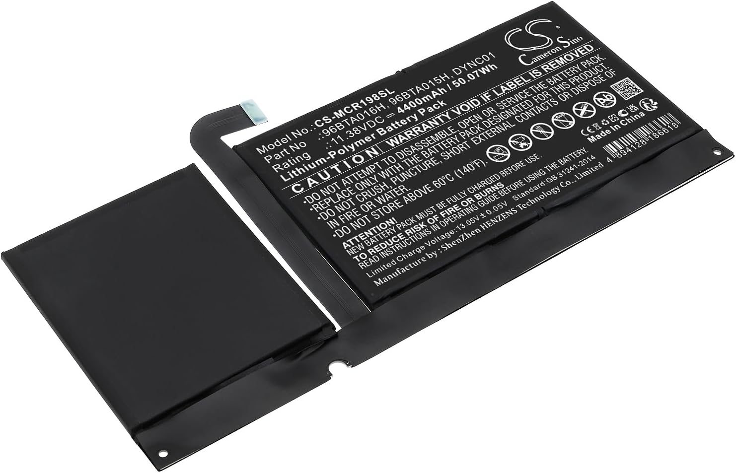 Cameron Sino Battery for Microsoft 1982, 1983, Surface Pro 8 PN:Microsoft 96BTA015H, 96BTA016H, DYNC01 4400mAh / 50.07Wh