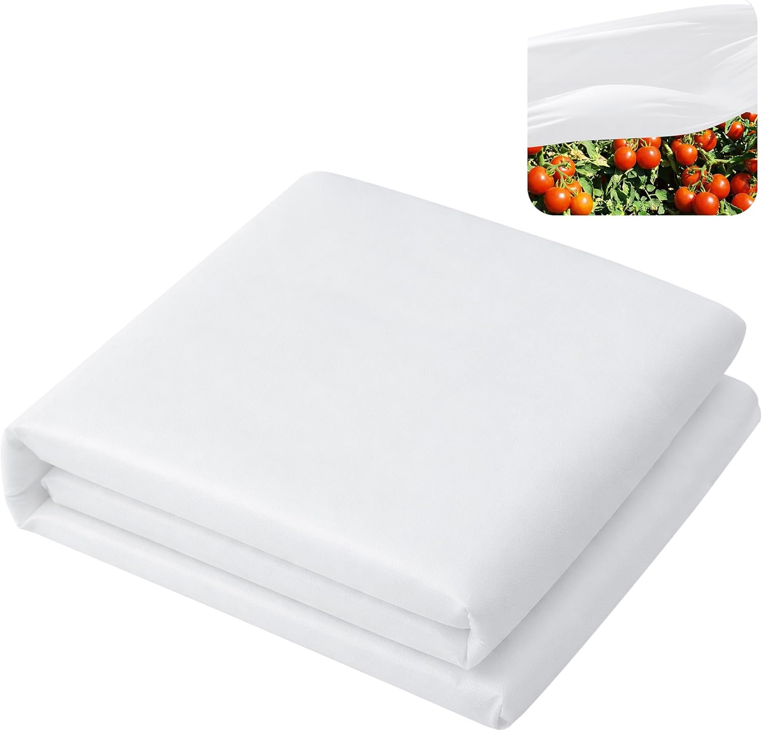 DECOHS 2 Pcs Plant Sun Protection Cloth, 30 x 10 Ft Garden Plant Shade Cloth, Non-Woven White Light Refraction Sunshade Cloth for Protecting Plants Vegetable Rows from Direct Sunlight