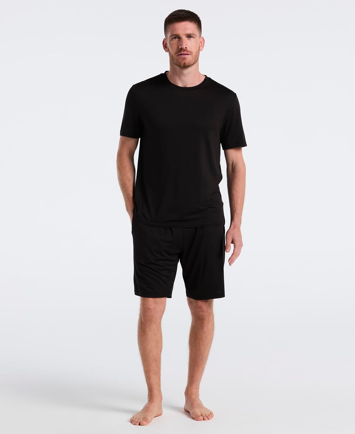 Perry Ellis Mens Portfolio Short Sleeve Deluxe Jersey Crew Neck T-Shirt, Soft Stretch Fabric, Loose Fit, Sleepwear - Image 4