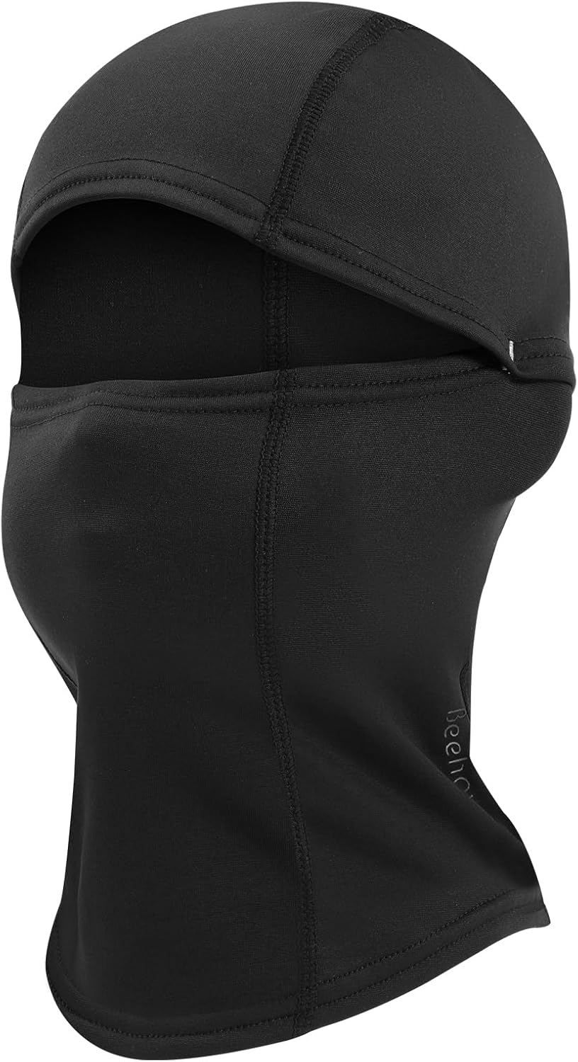 Kids Balaclava Ski Mask Scarf, Kids Fleece Gaiter Cold Weather Full Face Mask for Boys & Girls - Black