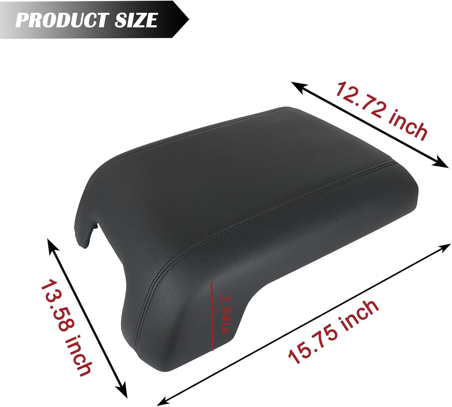 TQPONLY Center Console Armrest Leather Lid Cover,Fits 2011-2016 Ford Super Duty F250 F350 F450 F550 Replaces 925-005 BC3Z-2806024-AA
