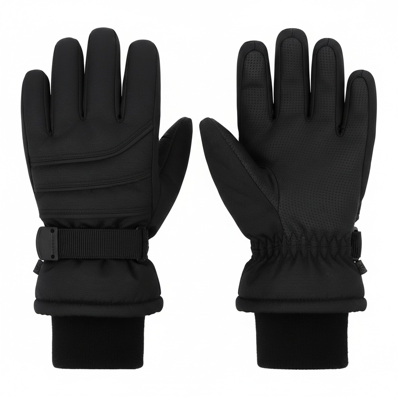 Duoyeree Kids Winter Gloves, Waterproof 5-Finger Ski Gloves 4-13Y