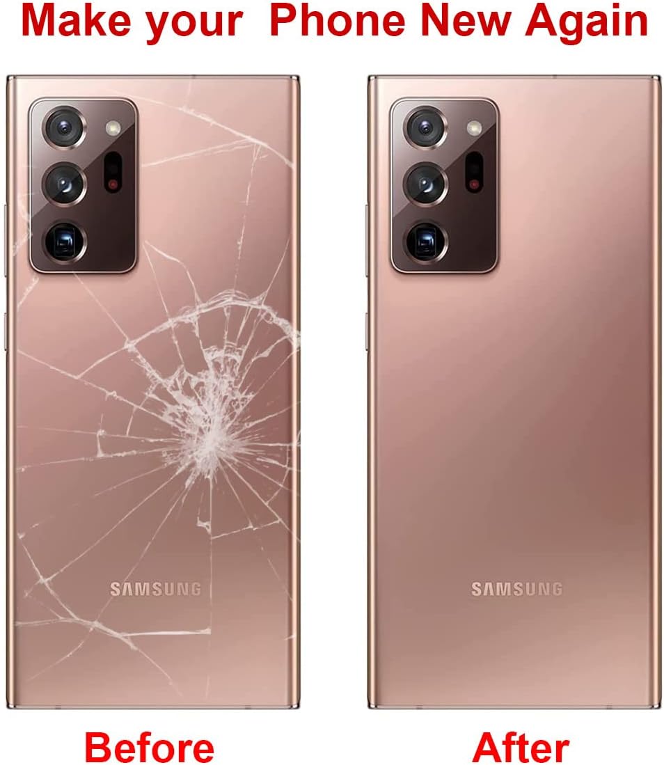 Rear Cover Back Glass Replacement for Samsung Galaxy Note 20 Ultra 6.9 inches 5G with Reparing Toolkit and Pre-Installed Adhesive (Mystic Bronze)