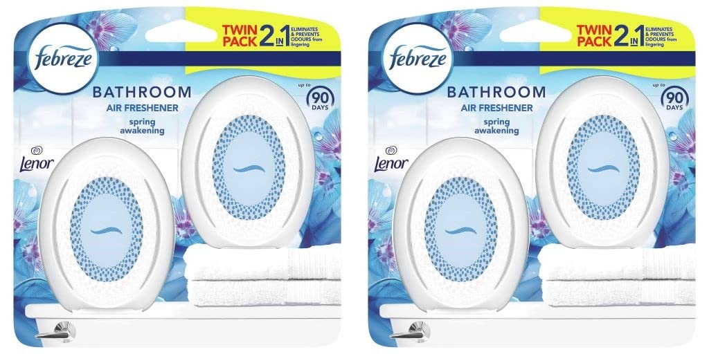 Febreze Bathroom Air Freshener, Small Spaces Refresher, Mega Pack, 4 x ...