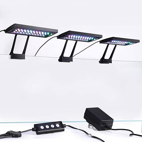 hygger Clip On Aquarium LED Light with Multi-Channel Controller, Fish
