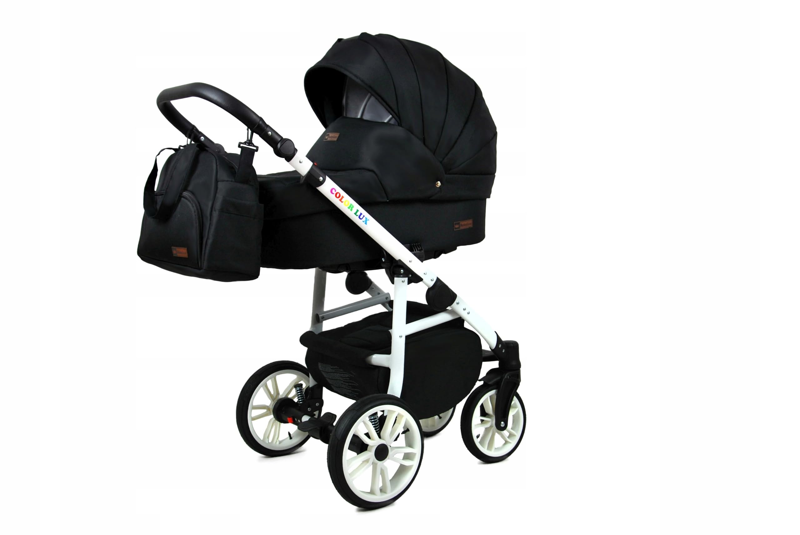 BabyLux® Kinderwagen Set 3 in 1 - Color Lux - incl. Babywanne, Buggy Sportsitz, Auto-Babyschale - Autositz - Kinderwagenset - Kombikinderwagen mit Wickeltasche, Regenschutz usw.