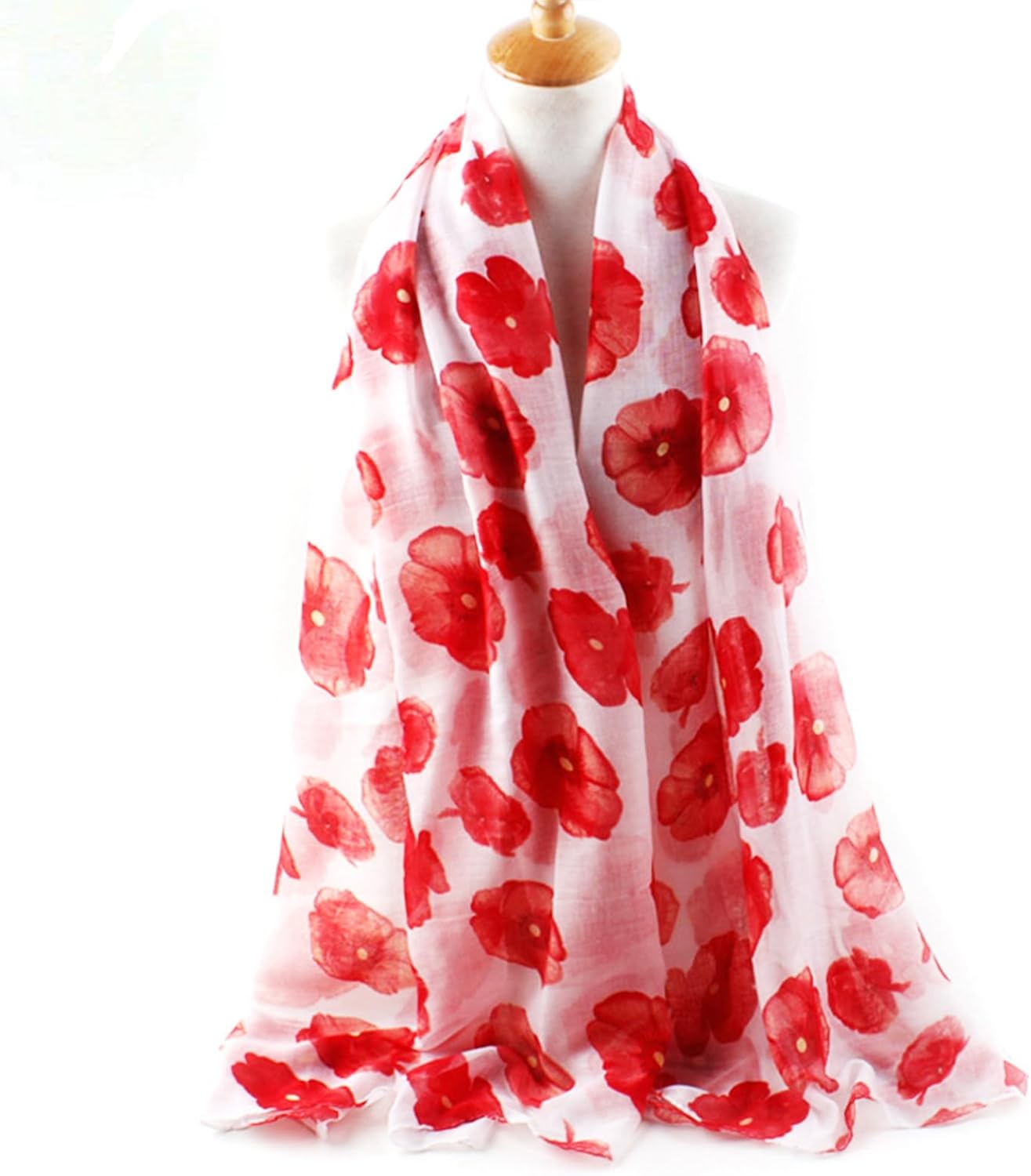 CYian Scarf for Women Floral Printed Scarves Long Fashion Scarf Lightweight Shawls Wrap Fall Winter Headscarf for Women - Image 3