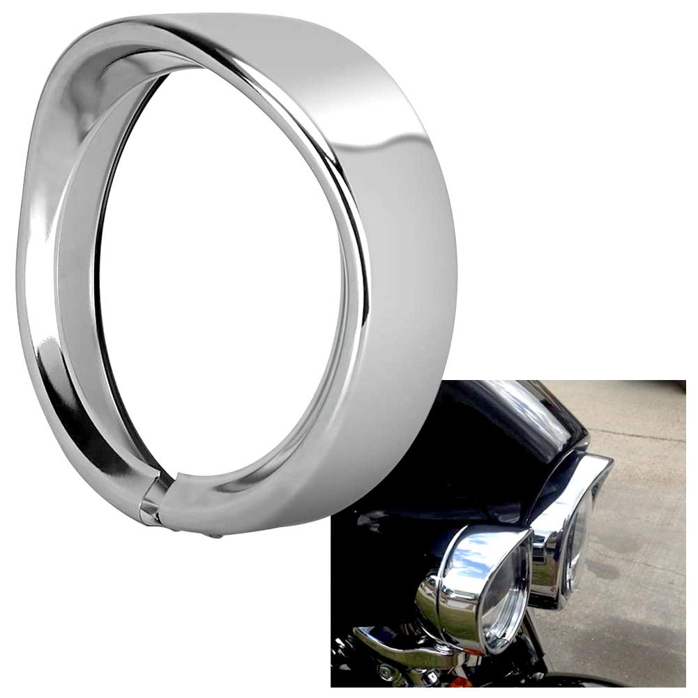 シルバー メタルリング 2個セットホンダS600用ヘッドライトリム Amazon | 7インチ シルバー ヘッドライト トリム リング、オートバイ
