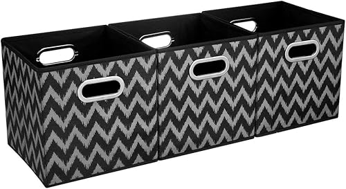 Miniatura 15 de Cubos de Almacenamiento de Tela Ballena 10.5 x 10.5 x 11 pulgadas Plegables Azul Marino Cubos de Almacenamiento de Tela Plegables Cajas Cubos