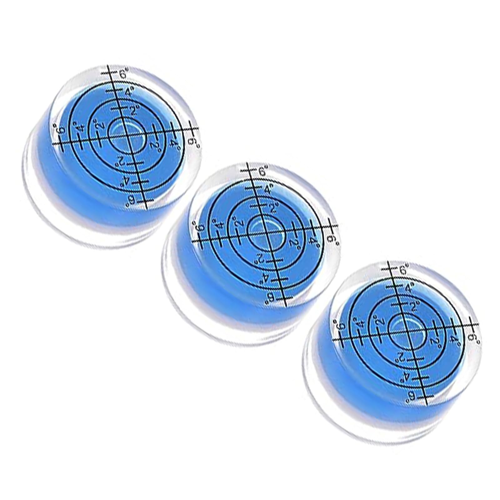 Ntek Blue Round Bubble Level | Circular Bullseye Spirit Levels |Mini Bullseye Bubble Level | Round Easy Operation For Measurement Instrument | Degree Marked For Leveling Telescope