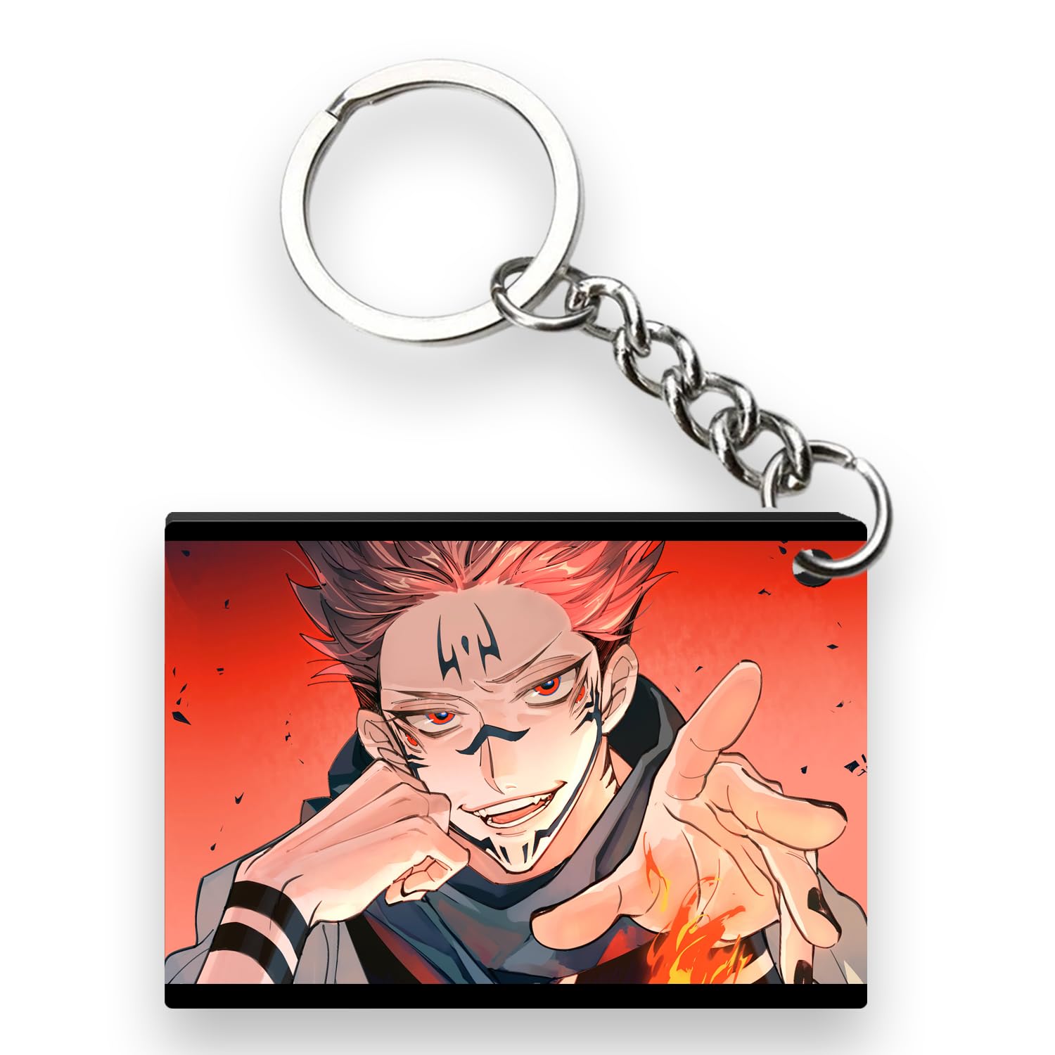 MANGA SHOPSukuna Jujustu Kaisen Anime Keychain For Scooty, Bike, Car Wardrobes | Key Organizer | Heavy Metal Ring