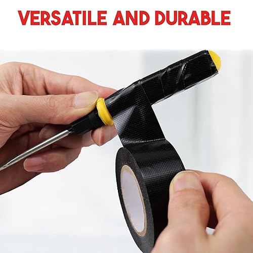 Miniatura 5 de Mini cinta adhesiva para conductos, 1 pulgada x 10 yardas, 1 paquete, rollo pequeño, impermeable, kit de emergencia, multiusos, desgarro a mano para