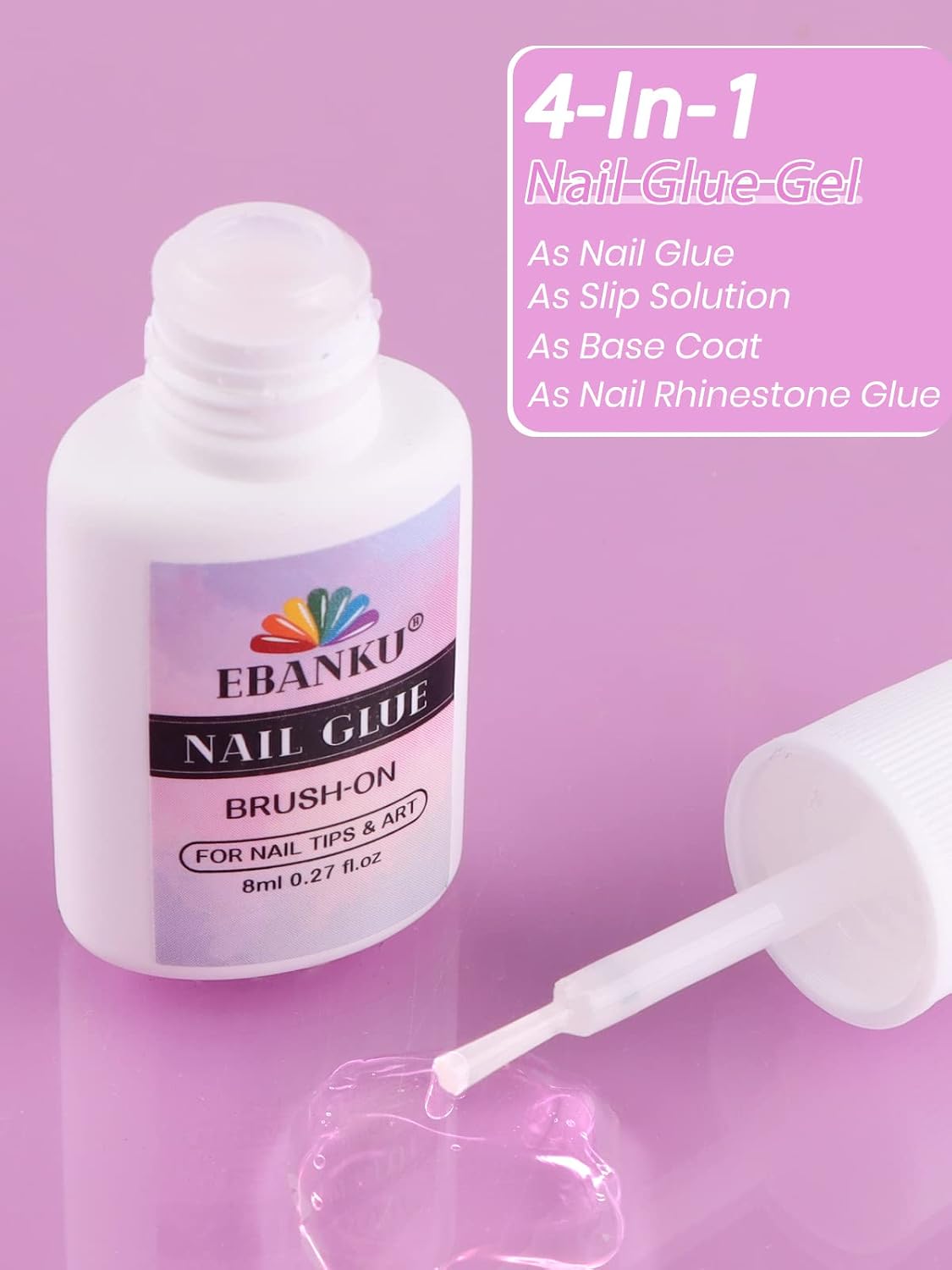 288PCS Matte Press on Nails Medium Length, EBANKU 12 Pack Acrylic Short Coffin Nails Full Cover Ballerina Coffin False Nail Art Tips with 8g Nail Glue for Women Girls Nail Decorations