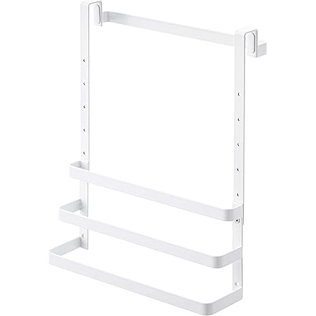Amazon 山崎実業 Yamazaki シンク扉ゴミ袋ホルダー タオルハンガー付き ホワイト 約w26xd12xh23cm タワー 2way 高さ調節可能 扉収納 フック付き 5027 キッチン用タオルかけ フック オンライン通販