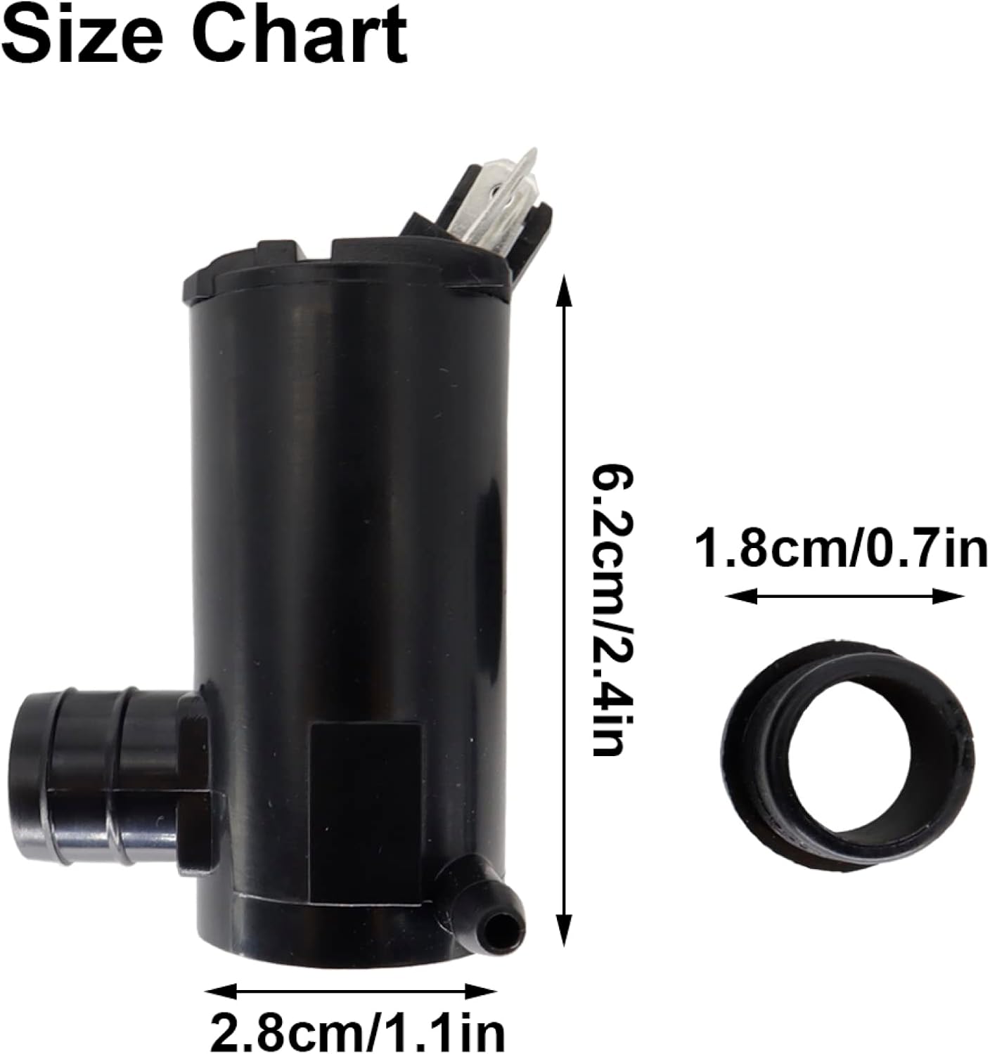 Windshield Washer Pump for Honda Accord Civic Odyssey Pilot, Car Windscreen Windshield Water Washer Fluid Pump 38512-SDA-A01