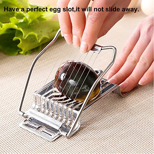 Egg Slicer,Egg Cutter,Stainless Steel Wire Multi-Purpose Egg Slicer,Suitable For Boiled Eggs,Lunch Meat And Other Multi-Purpose Slicers #TOP5