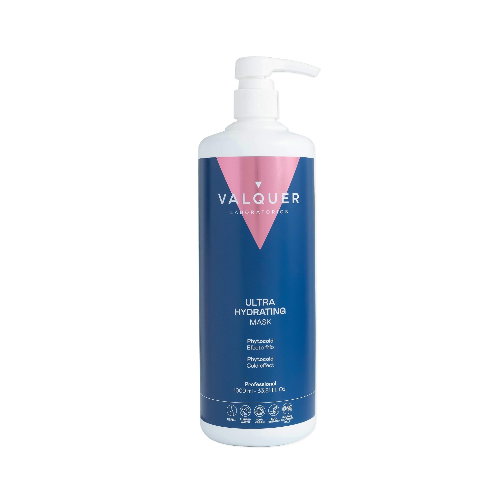 Valquer Ultra-Hydrating Hair Mask Formula Zero. Revitalizes, nourishes, repairs, and conditions dry hair with soy extract, panthenol, vitamin E, and phytokeratin. Vegan. 1L.