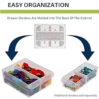 Vista 154 de Akro-Mils 10164 64 Piezas de plástico de equipo de almacenamiento y Gabinete cajón, 20 x 16 x 6-1/2 pulgadas, color negro