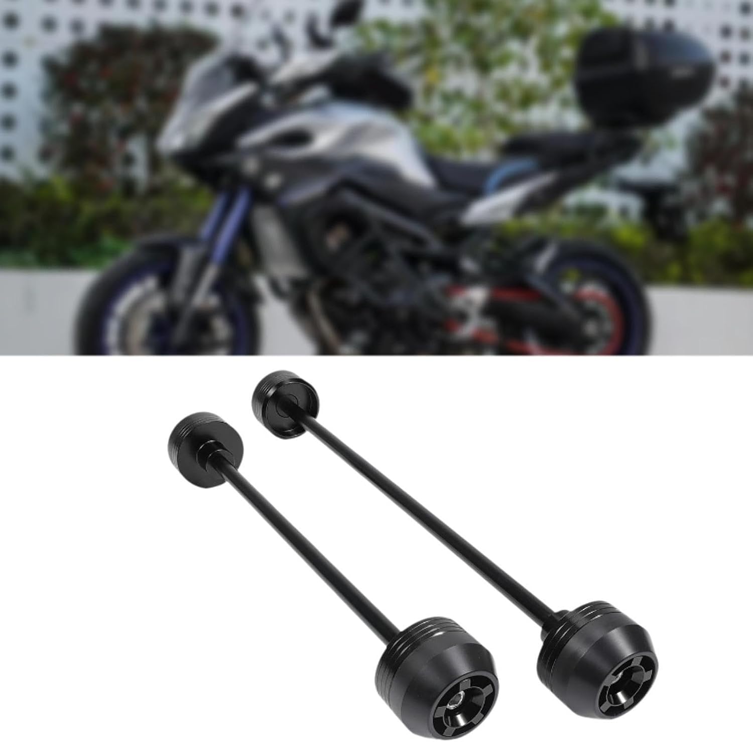 Front Rear Axle Sliders, Convenient Motorcycle Parts, Black