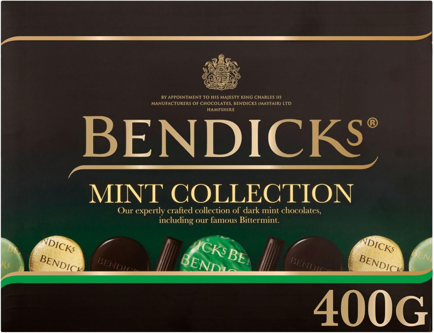 Bendicks Dark Chocolate Mint Collection, Premium Vegan Chocolate Mint Assortment, 400 g (Pack of 1)