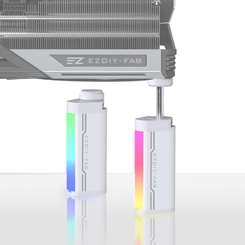 EZDIY-FAB GPU tartó állvány, ARGB LED, alumínium videokártya sag holder, állítható magasság