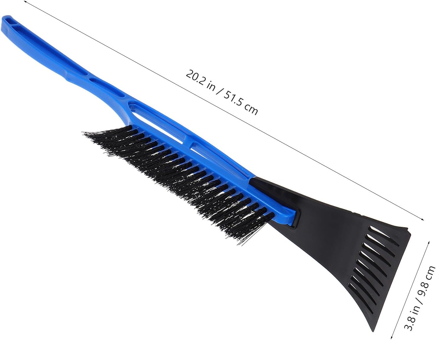 Multifunctional Blue Plastic Snow Brush with Ice Scraper for Trucks and Vehicles, Ergonomic Design Winter Automotive Accessory for Efficient Snow Removal During Winter Driving
