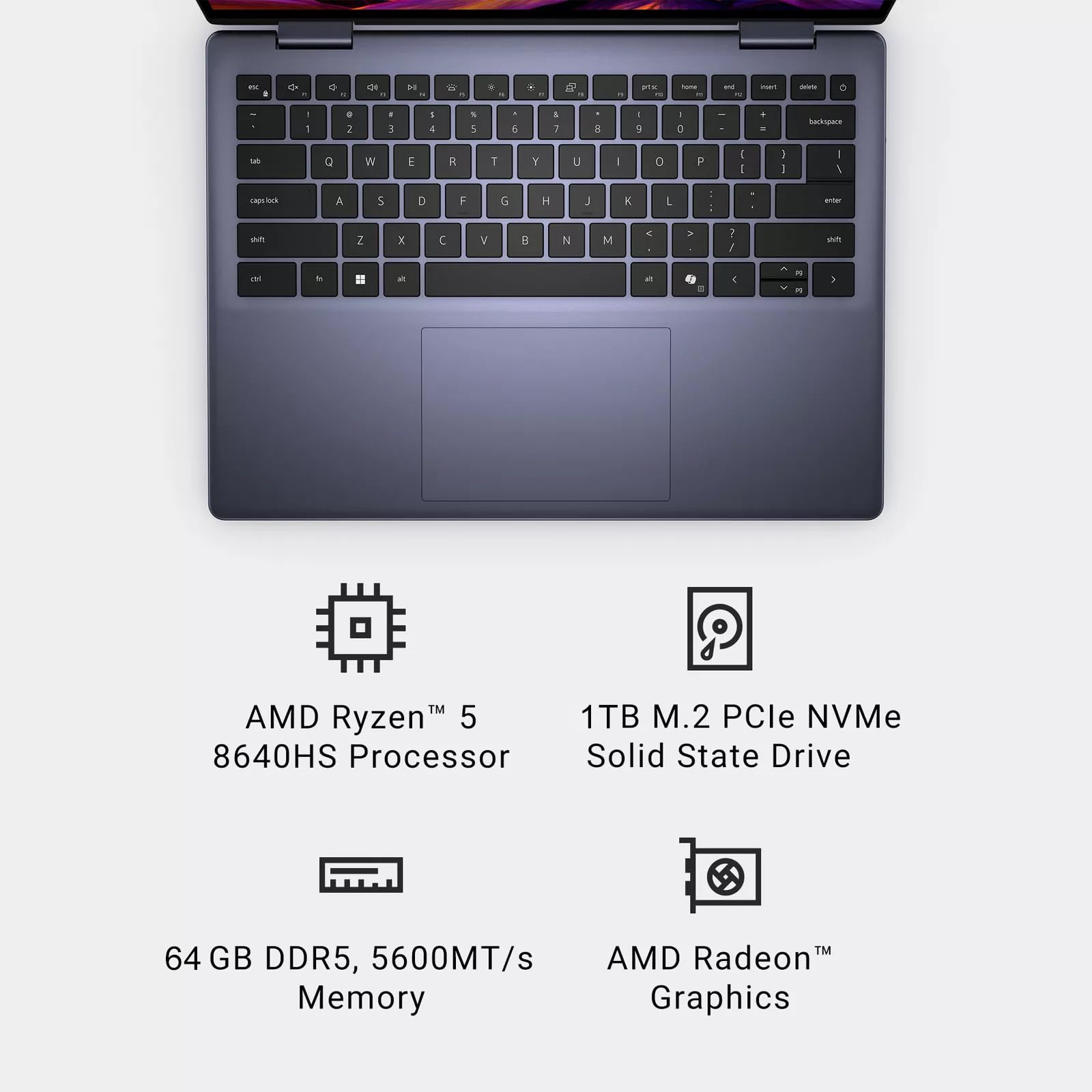 Dell Notebook empresarial Inspiron 14 7445, tela sensível ao toque