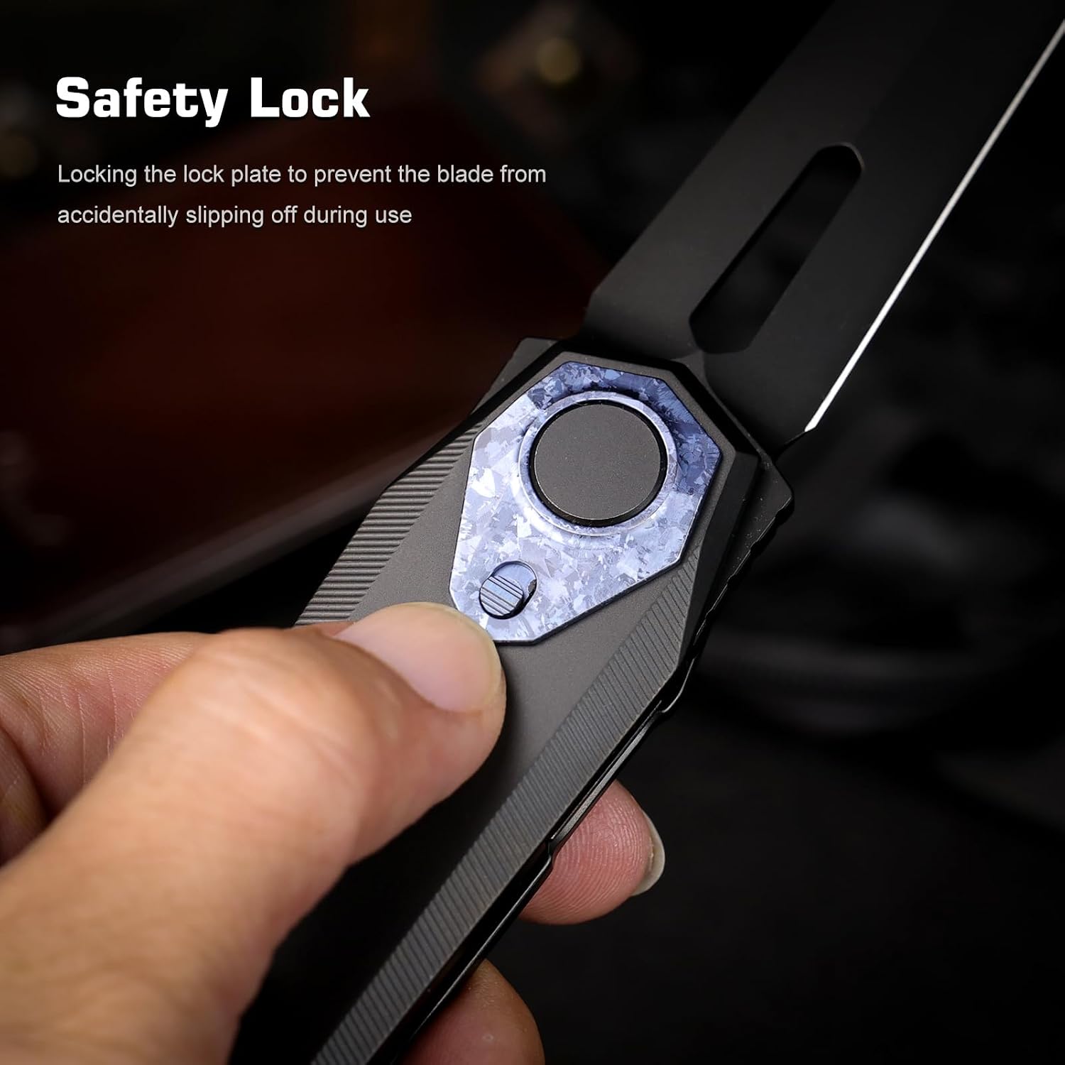 REMETTE EDC Pocket Knife, M390 Blade Titanium Handle RTIP (Black/DLC)