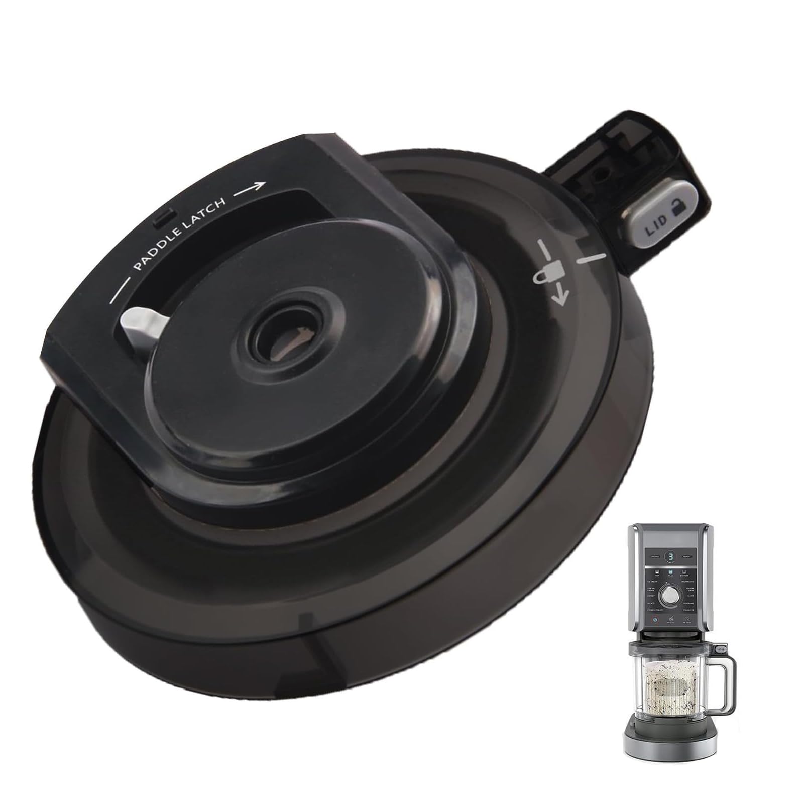 Coperchio Esterno di Ricambio per Ninja Creami Deluxe NC501EU (Senza Pagaia), Accessori Compatibile con Ninja Macchina per Ghiaccio NC500 Series, Misura Perfetta con Guarnizione Di Tenuta
